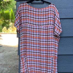 Ace & jig raffia funcheck port dress